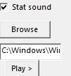 Stat sound button