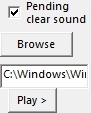 Pending clear sound
