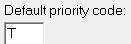 Default priority code
