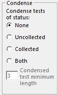 Condense options